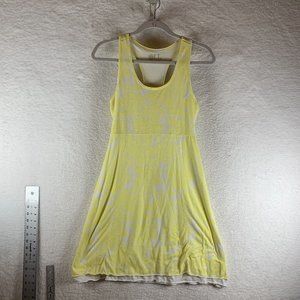 Lola Athletic Dress Women's Size Large Yellow Floral Round‎ Neck Pullover 8008